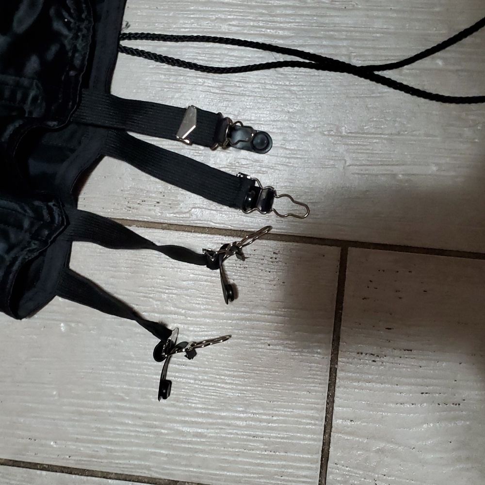 Shame Black Corset Women's Medium Lace-Up with Garter Hooks - Picture 5 of 5